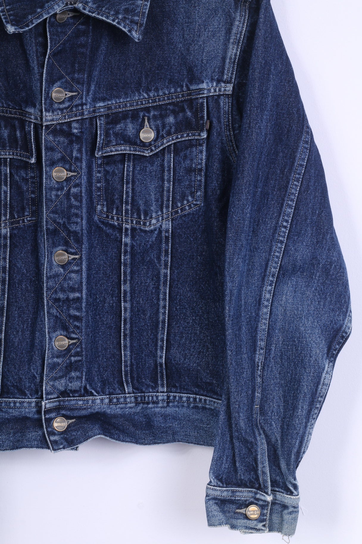 SMOG Giacca da donna in denim M blu scuro Jeans in cotone aderente