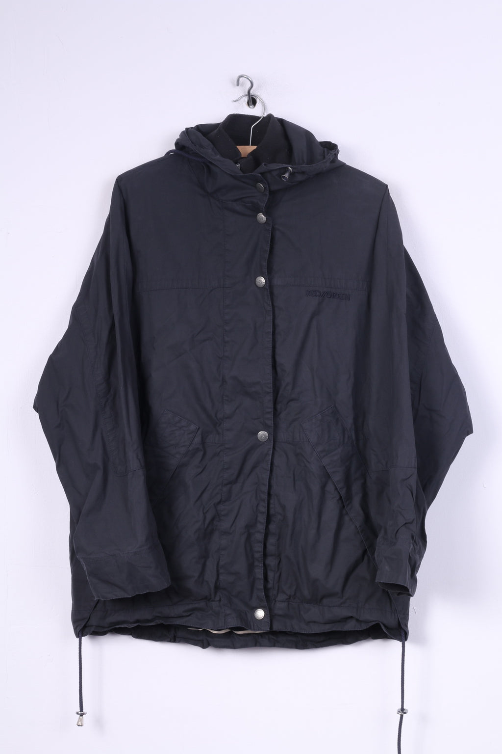 Giacca da donna M rossa verde della Scandinavia femminile con cappuccio in cotone nero 