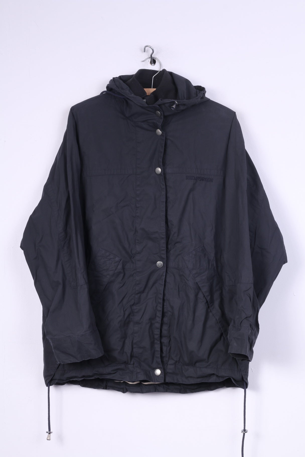 Giacca da donna M rossa verde della Scandinavia femminile con cappuccio in cotone nero 