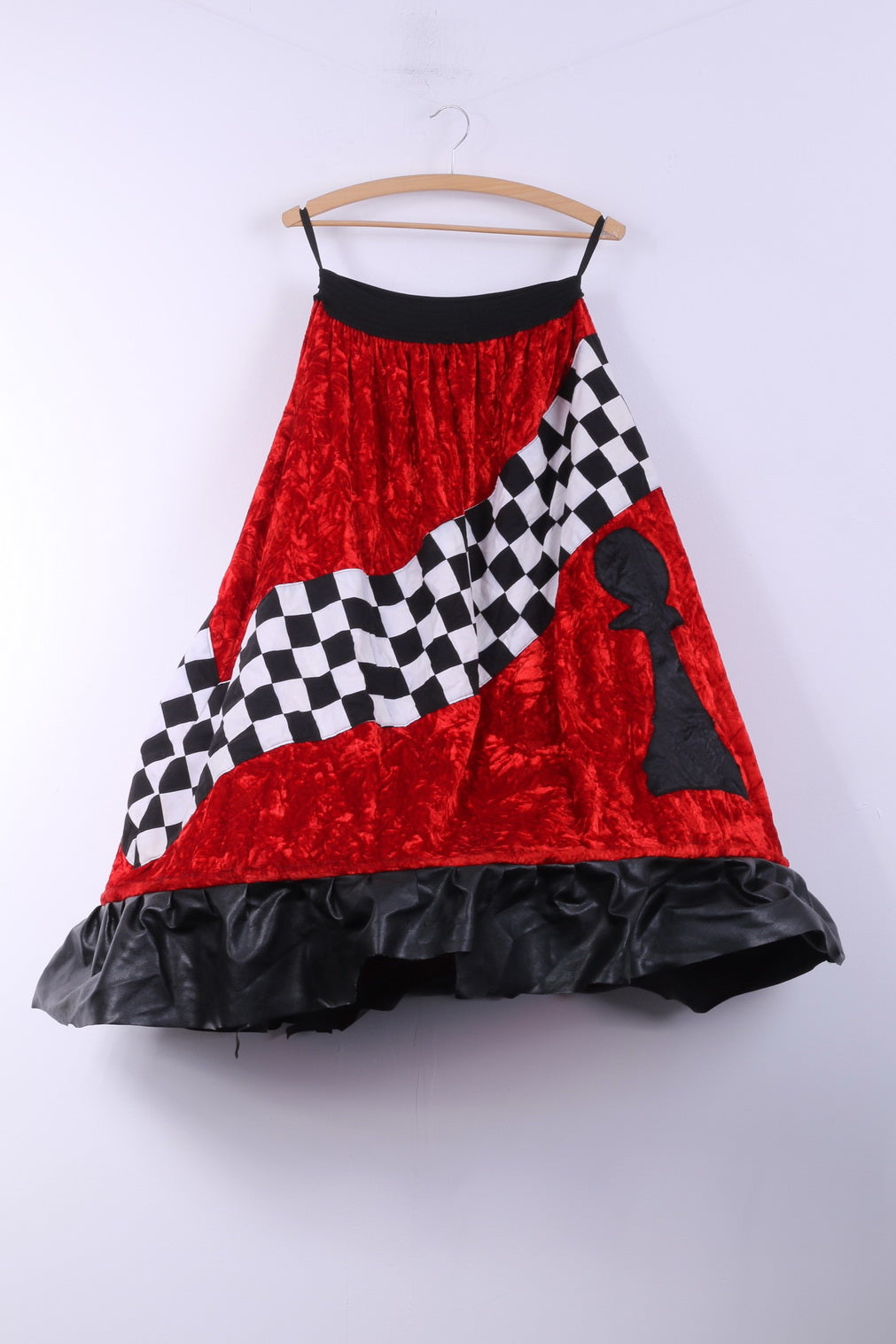 Alice in Wonderland Womens XL Halloween Costume Red Detailed 2 Piece Fancy Dress