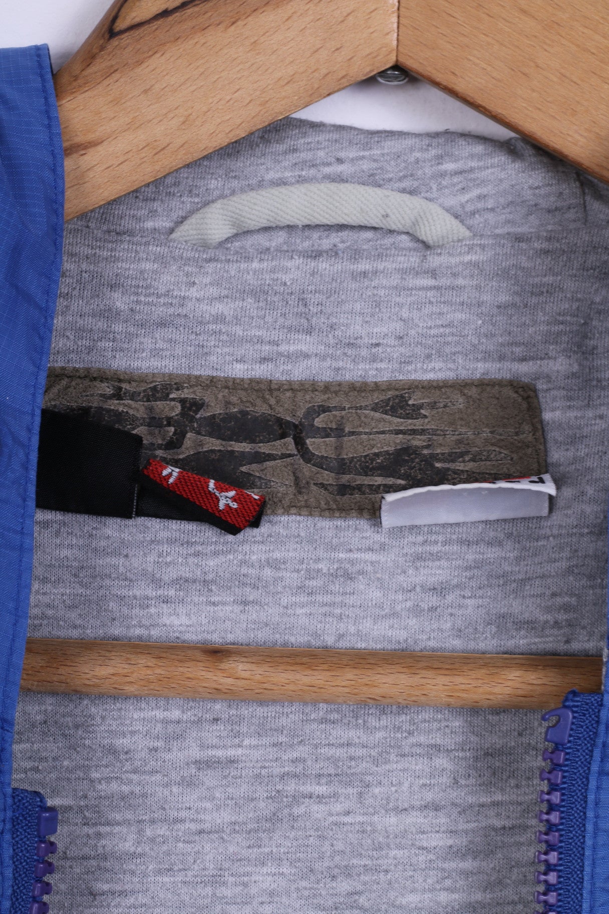 XS-EXES Giacca da pista da ragazzo 12/152 Cappuccio sportivo impermeabile in nylon blu