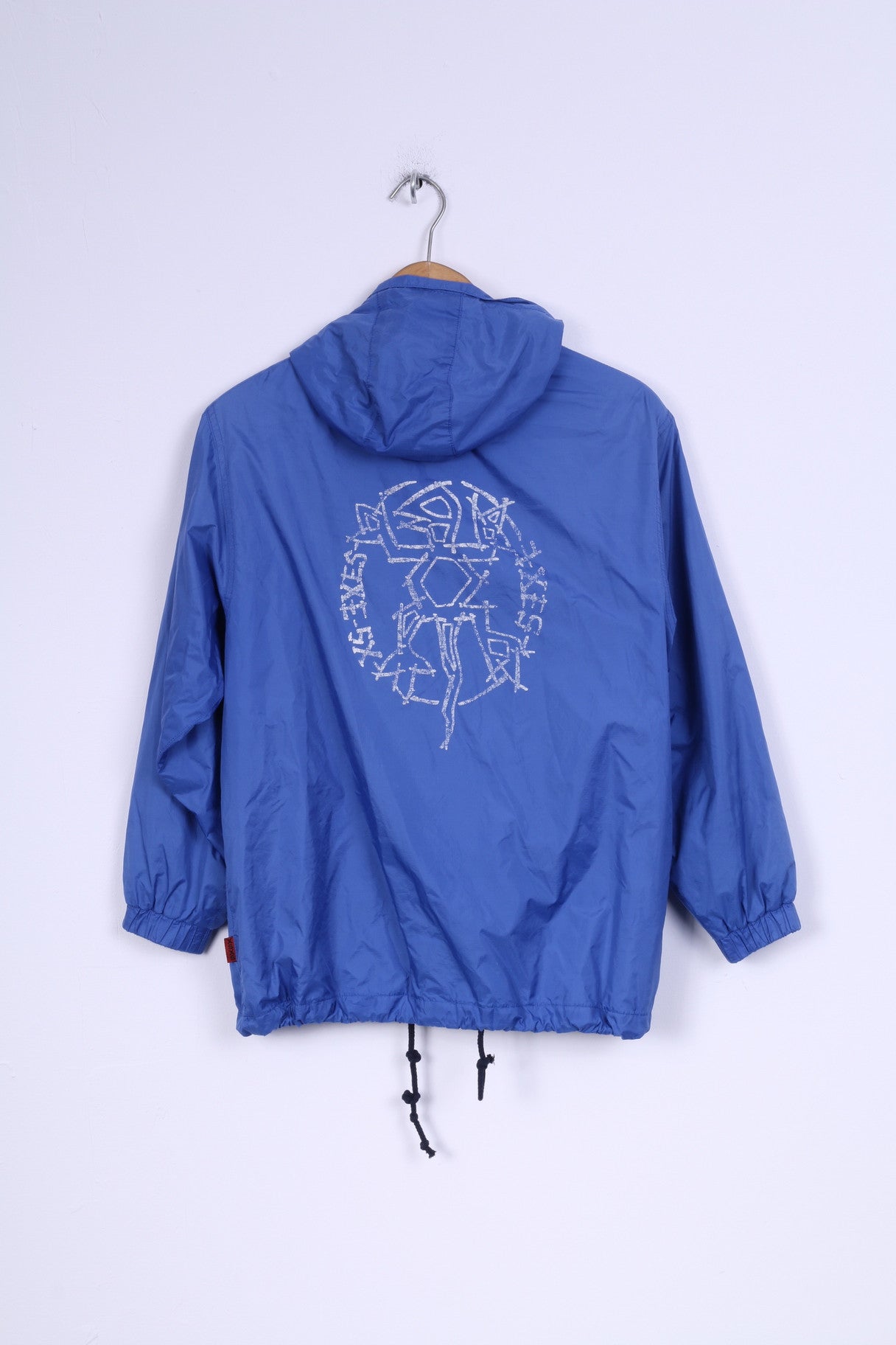 XS-EXES Giacca da pista da ragazzo 12/152 Cappuccio sportivo impermeabile in nylon blu