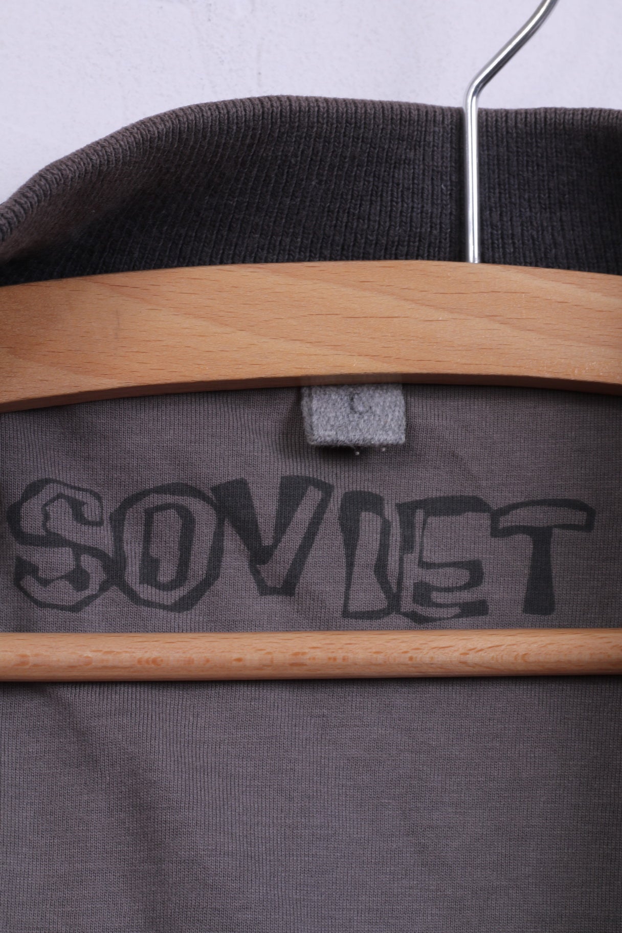 Soviet Jeans Men L Jacket Black Nylon Full Zipper Beyond Jeans Light Top