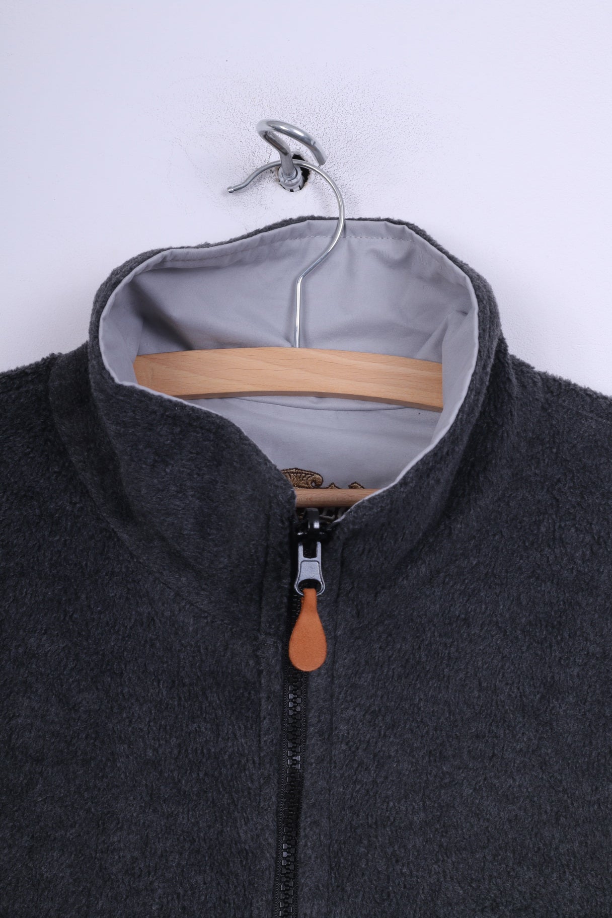 Chiavas Regal 12 Veste S réversible pour homme Gris Col zippé Polaire Poches extérieures 