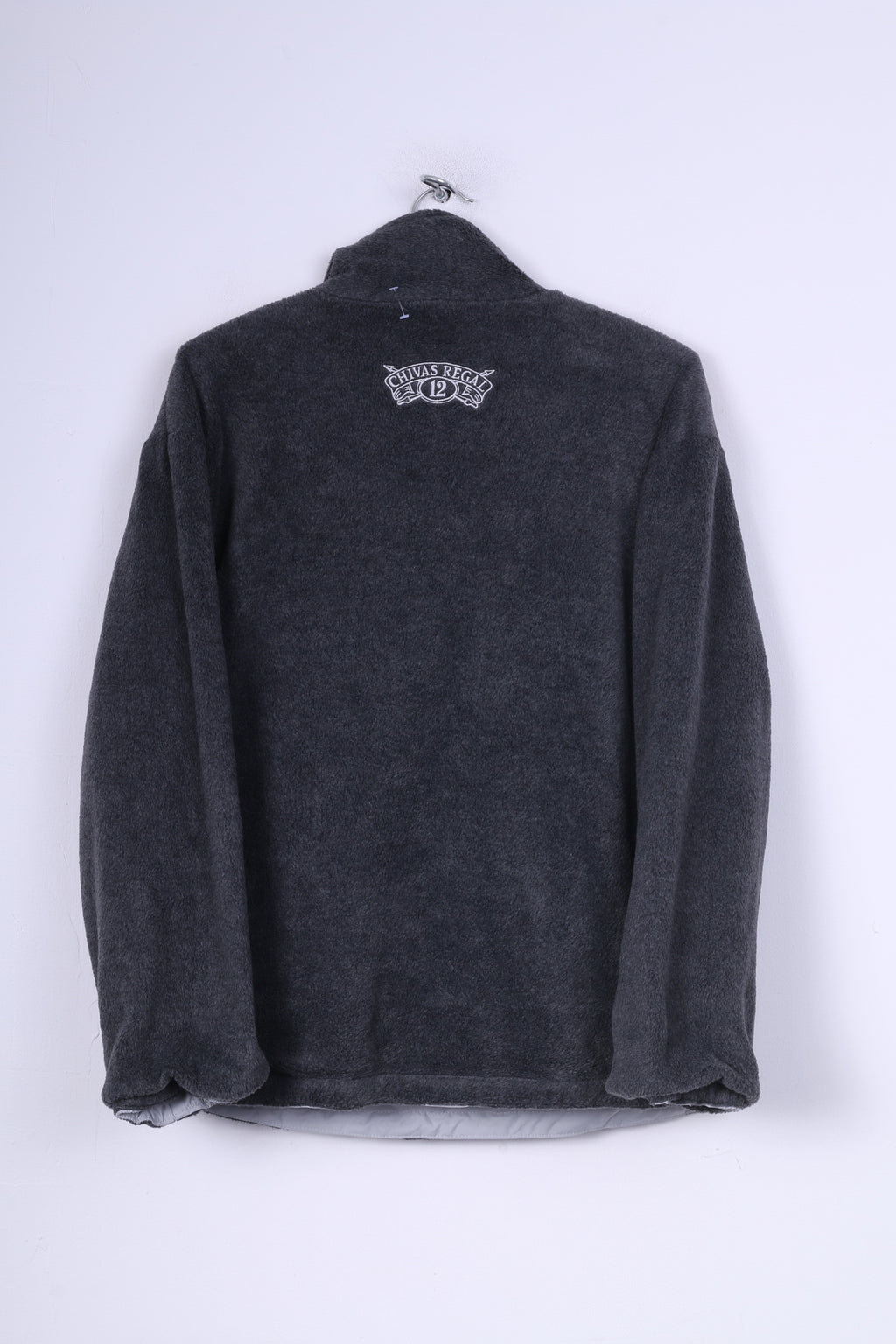 Chiavas Regal 12 Veste S réversible pour homme Gris Col zippé Polaire Poches extérieures 