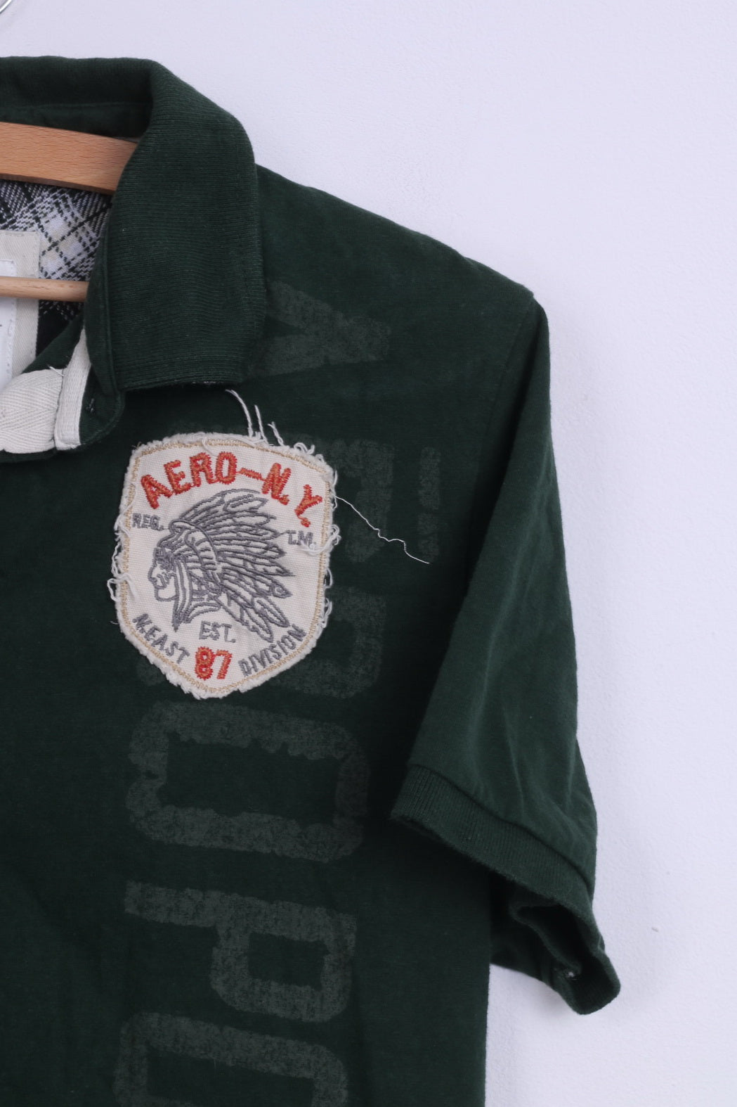 AEROPOSTALE Mens M Polo Shirt Green Cotton Short Sleeve