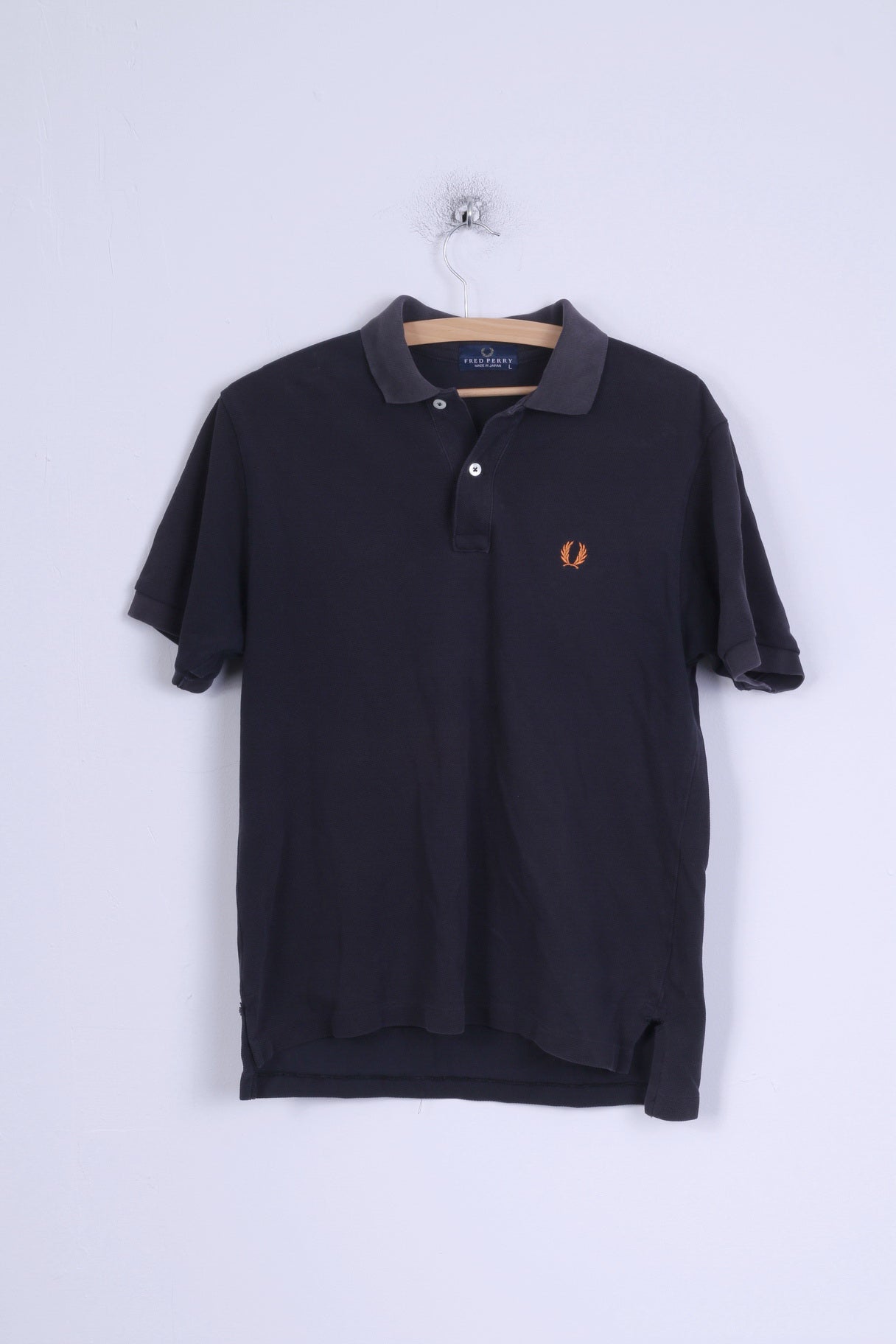 Fred Perry Mens L Polo Shirt Charcoal Cotton