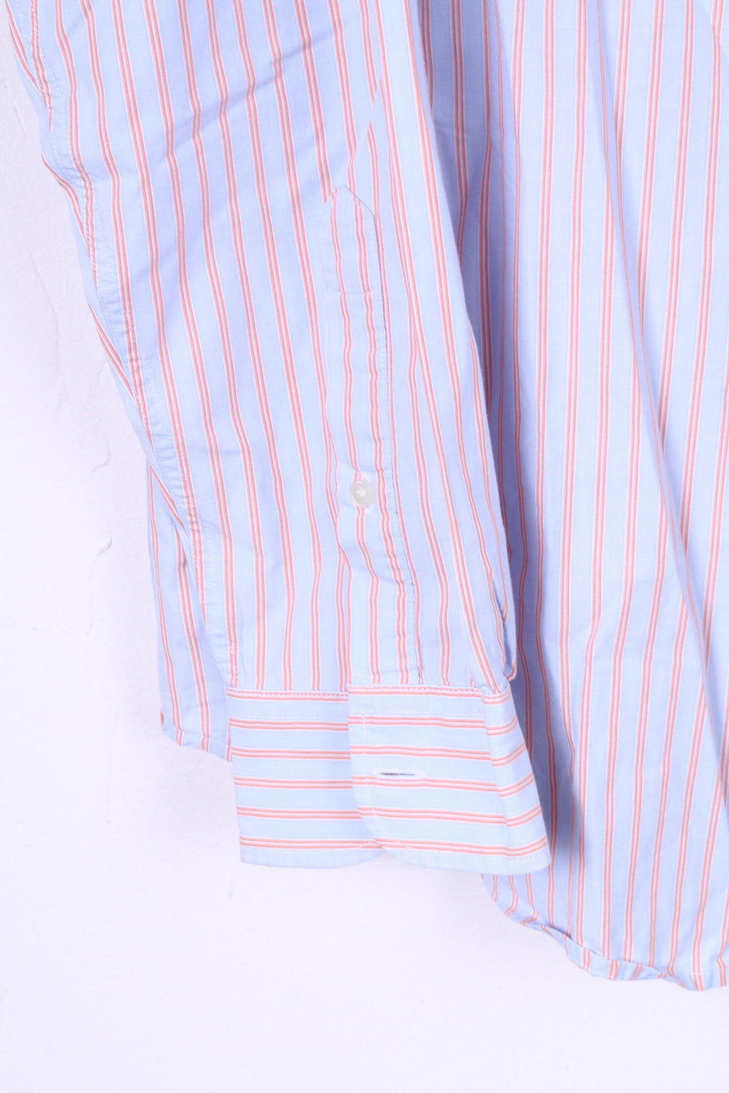 Dockers Mens L Casual Shirt Long Sleeve Blue Striped Modern Classic