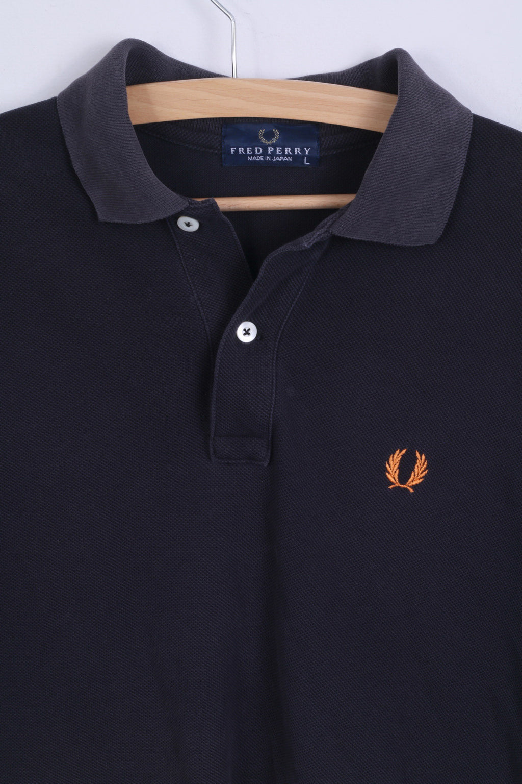 Fred Perry Mens L Polo Shirt Charcoal Cotton