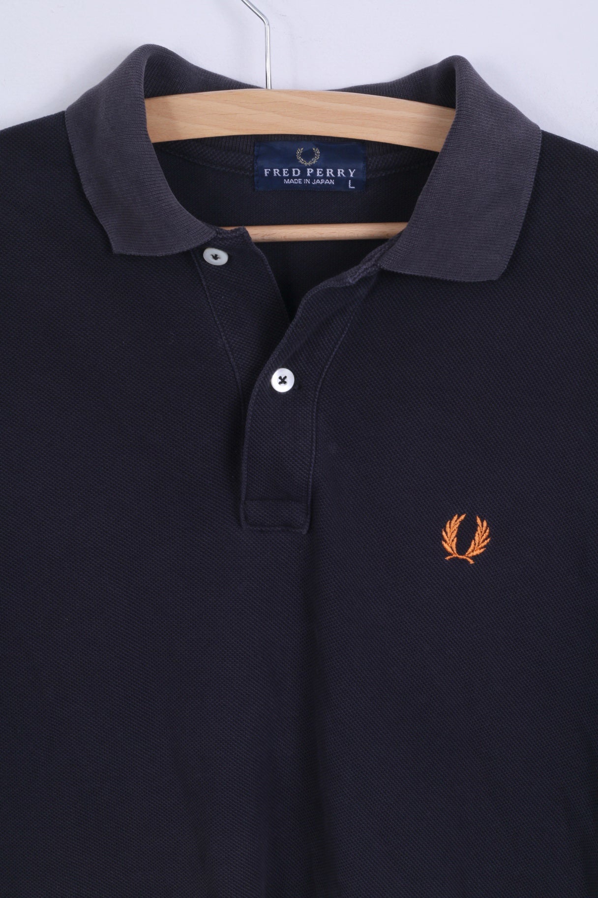 Fred Perry Mens L Polo Shirt Charcoal Cotton