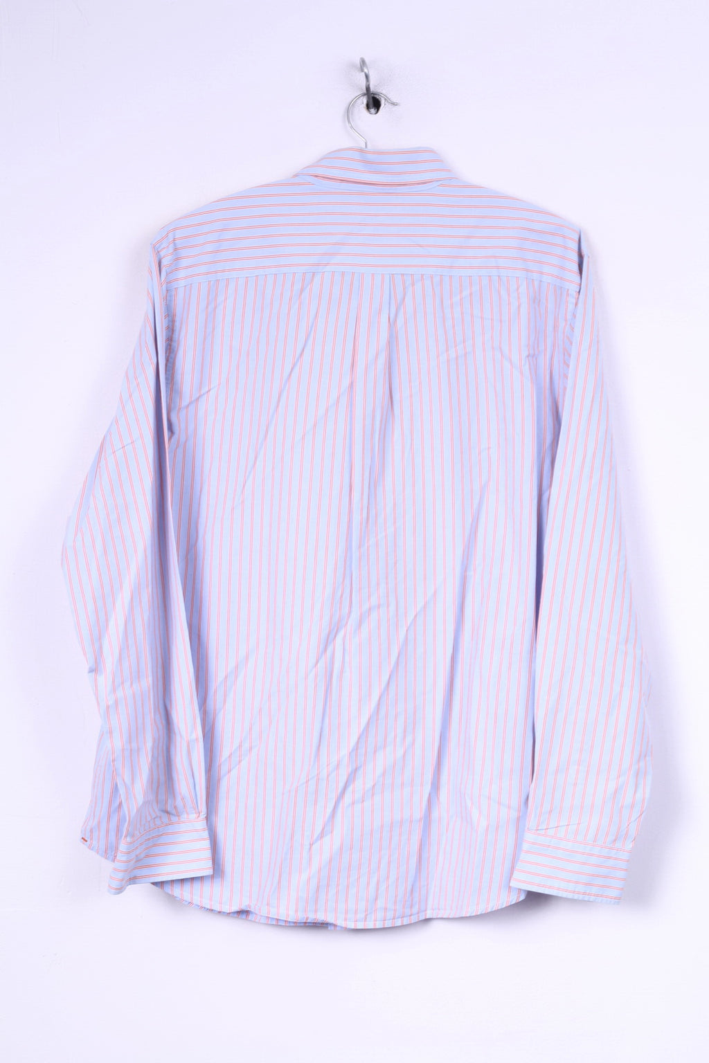 Dockers Mens L Casual Shirt Long Sleeve Blue Striped Modern Classic