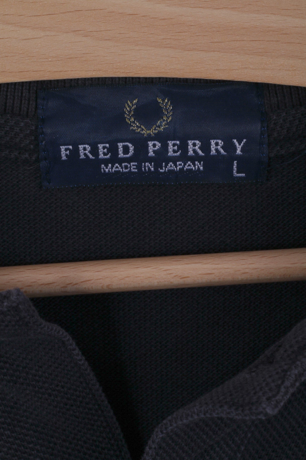 Fred Perry Mens L Polo Shirt Charcoal Cotton