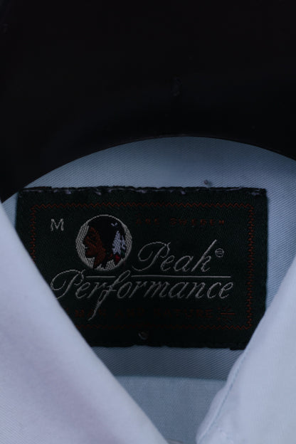 Camicia casual M da donna Peak Performance Menta Cotone Natura 100% cotone Polsino a maniche lunghe