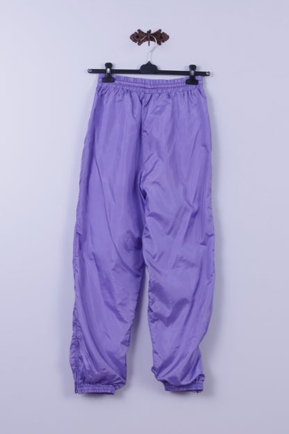 Johny Jordans Womens S Tracksuit Vintahe Purple Shiny Retro Nylon Sportswear Set