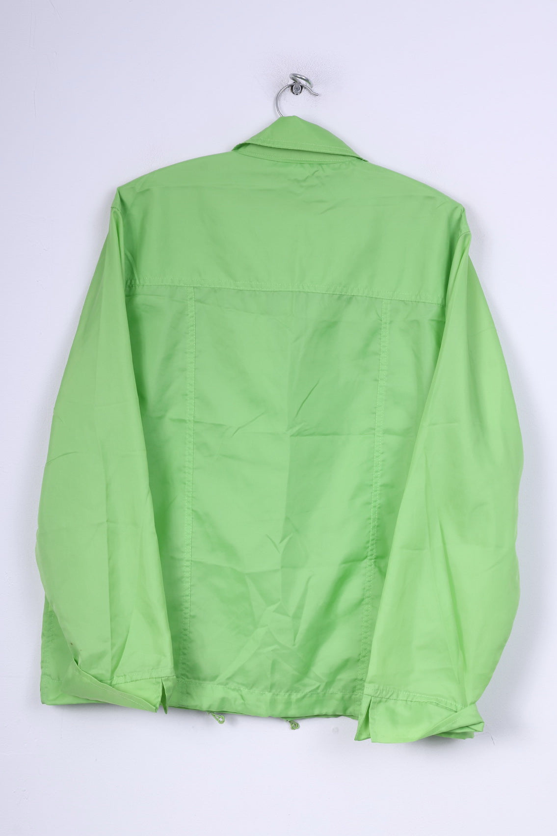 Cosmos Jeans Womens XL Jacket Lightweight Neo Green Single Breasted Nylon Waterproof Festival