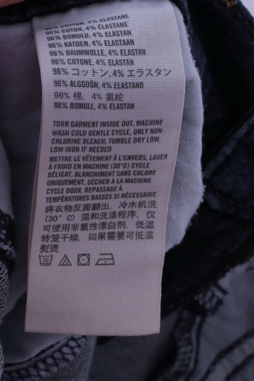 Hollister Pantalon 7 pour femme Pantalon skinny en coton élasthanne bleu marine