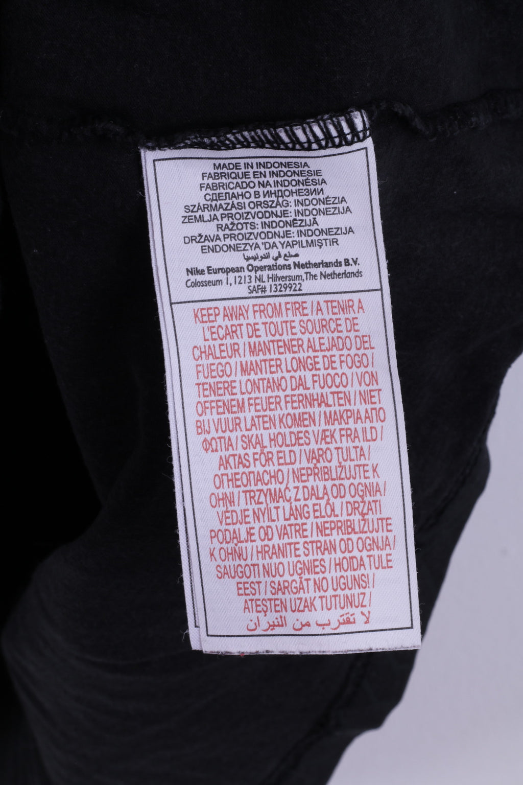 Nike Air Homme L 42/44 Chemise Manches Longues Noir Sportswear Haut Coton