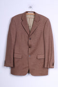 Feraud Veste 98 M pour homme en laine marron à chevrons simple boutonnage