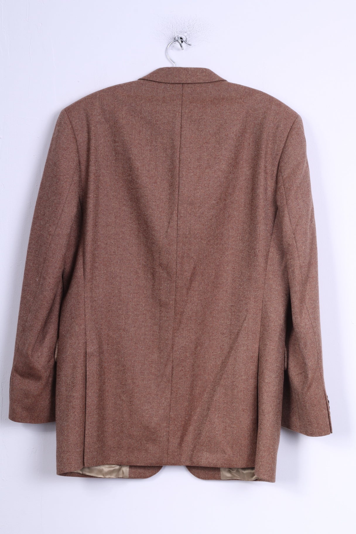 Giacca da uomo Feraud 98 M Giacca monopetto in lana marrone a spina di pesce