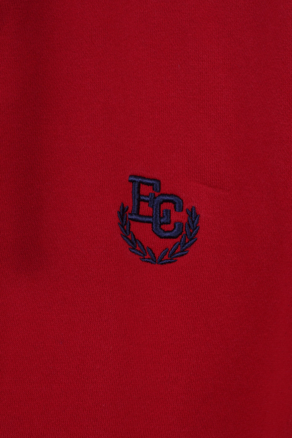 Etirel Mens M Sweatshirt Red Cotton Campus Sportswear Zip Up Hoodie Active Top