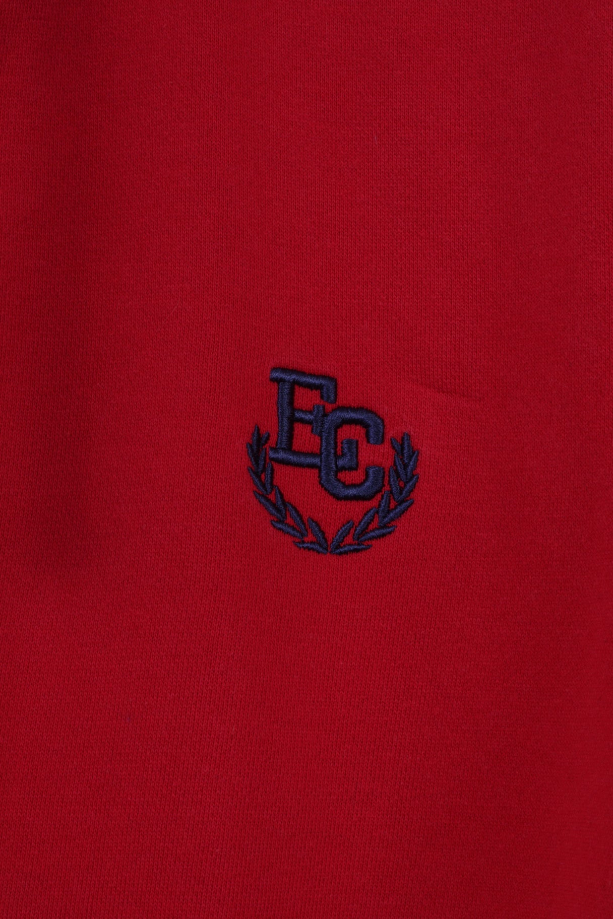 Etirel Mens M Sweatshirt Red Cotton Campus Sportswear Zip Up Hoodie Active Top