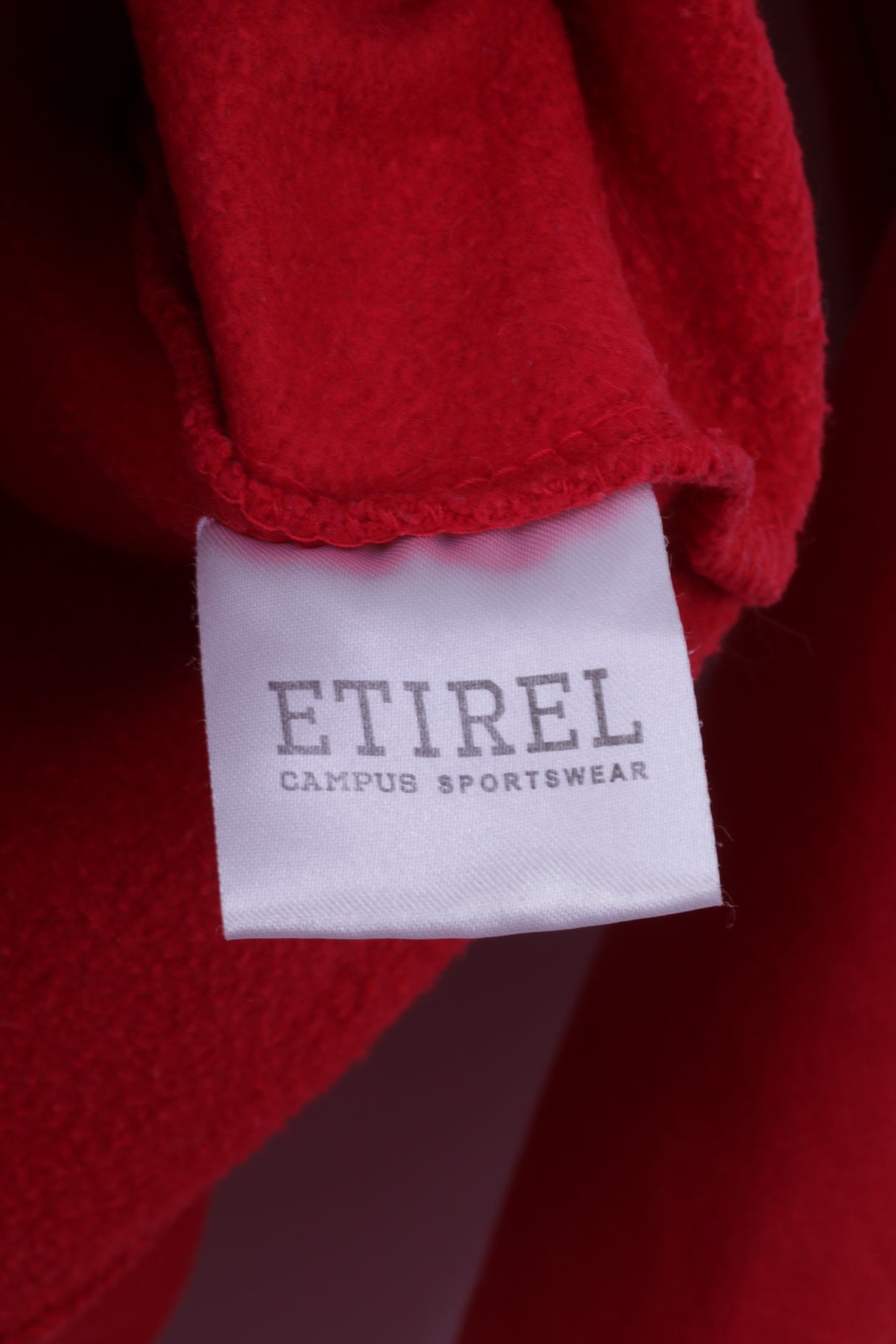 Felpa da uomo Etirel M Felpa rossa in cotone Campus Sportswear Felpa con cappuccio con zip Active Top