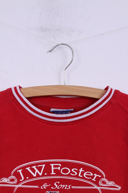 Reebok Garçons 176 14 Âge Sweat Rouge Sportswear Top Coton JWFoster &amp; Sons