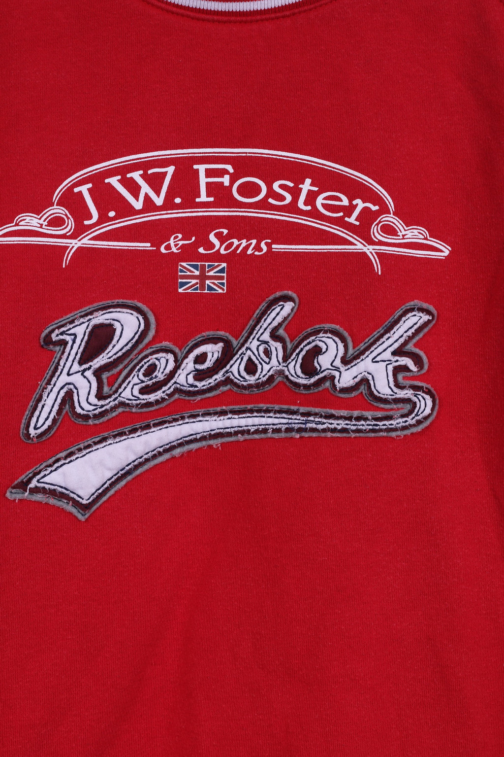 Felpa Reebok Boys 176 14 Age Felpa rossa sportiva Top in cotone JWFoster &amp; Sons