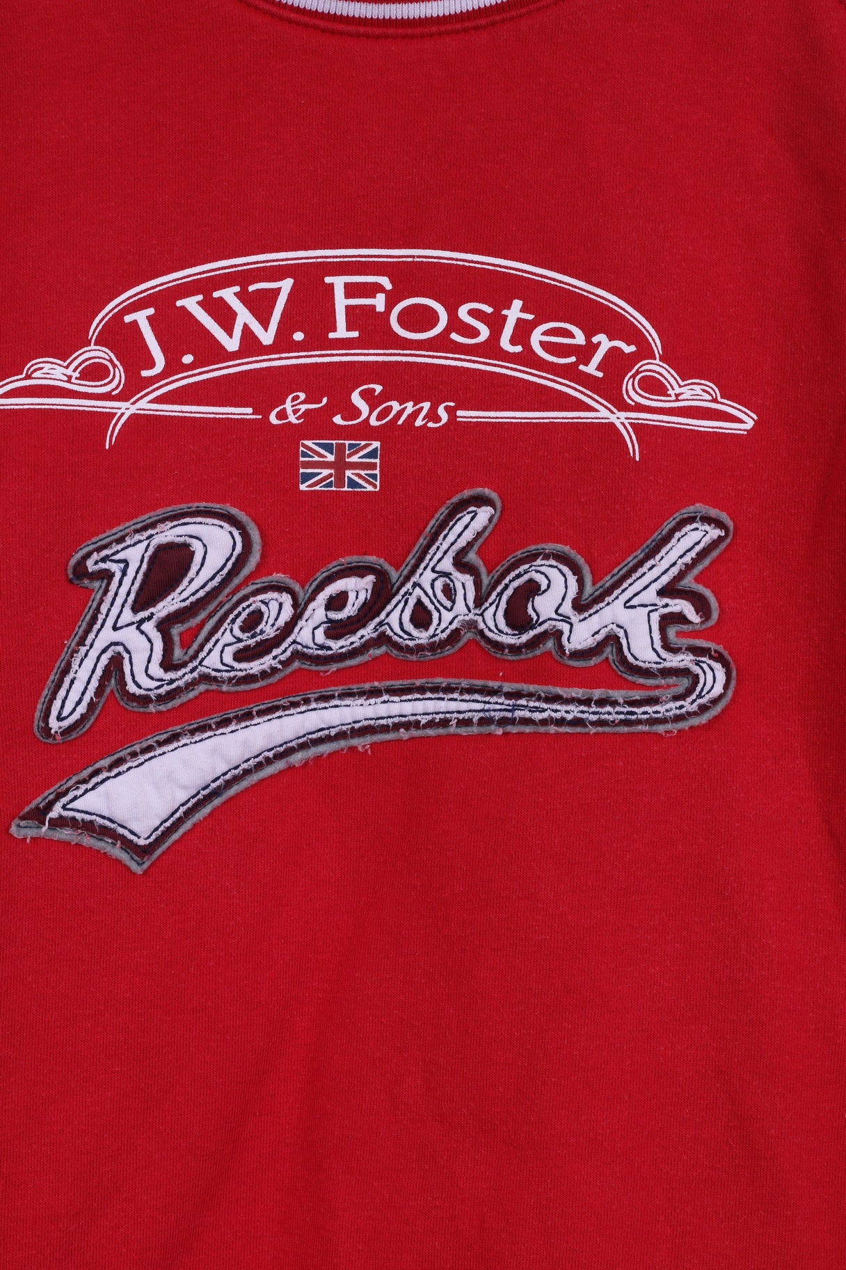 Felpa Reebok Boys 176 14 Age Felpa rossa sportiva Top in cotone JWFoster &amp; Sons