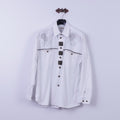 Landhaus by C&A Mens XL Casual Shirt White Cotton Naturally Detailed Tyrol Top