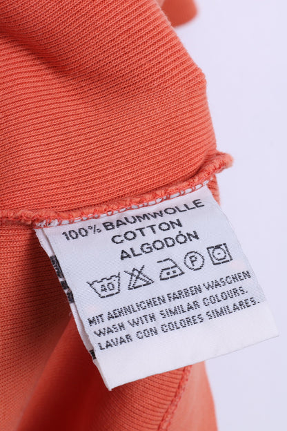 Marc O'Polo Womens L T-Shirt Crew Neck Cotton Orange Vintage - RetrospectClothes