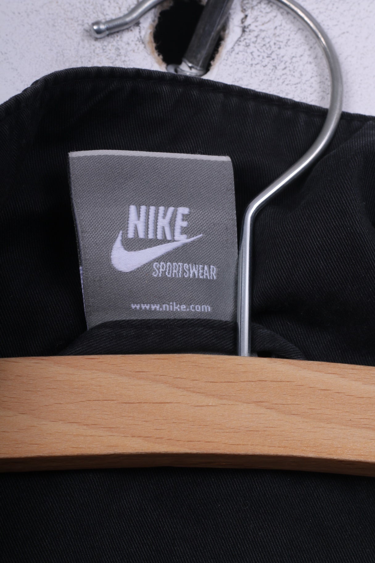 Nike Sportswear Womens L 14/16 Jacket Black Cotton Full Zipper Pocket
