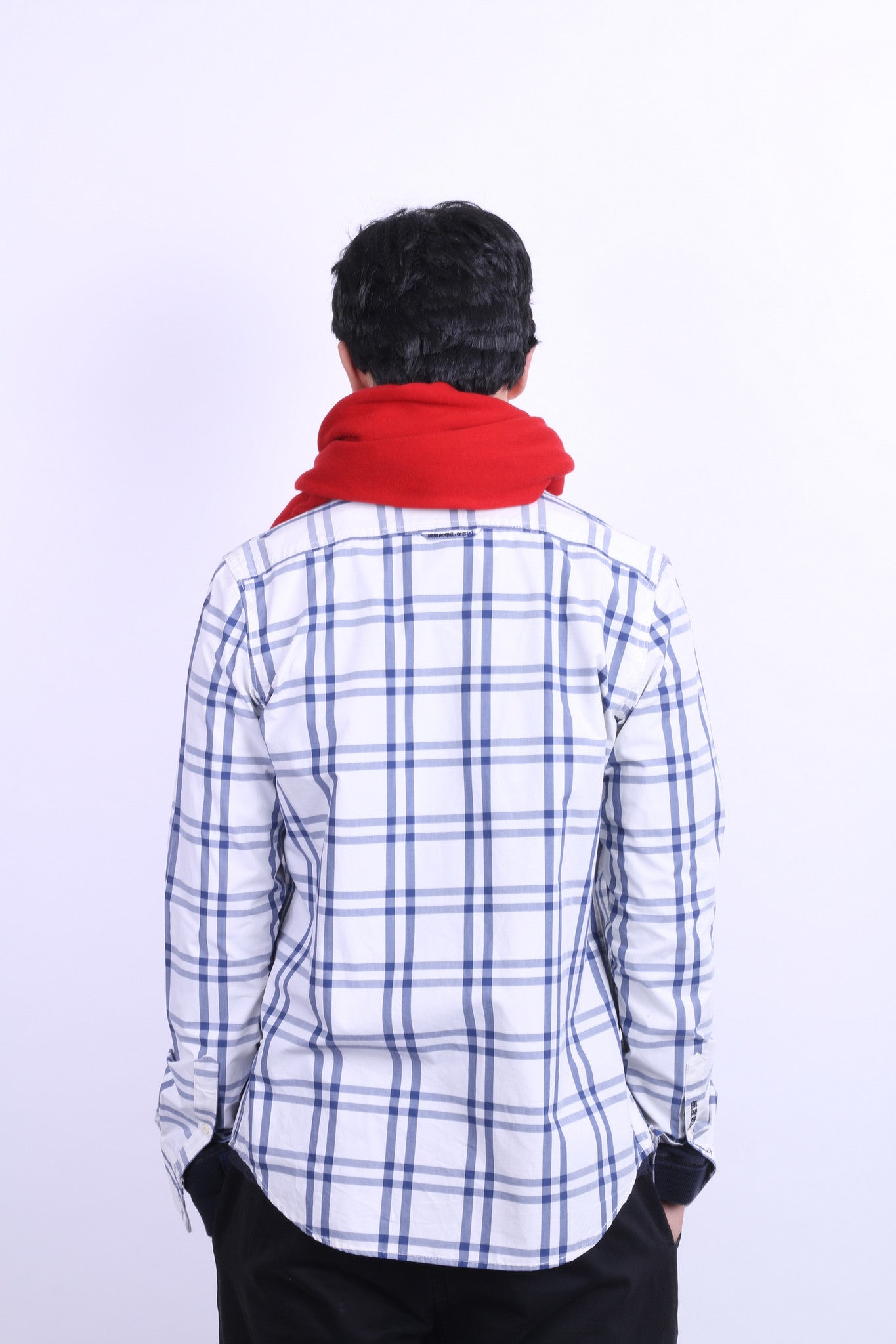 Superdry Mens L Casual Shirt White Check Cotton Long Sleeve - RetrospectClothes