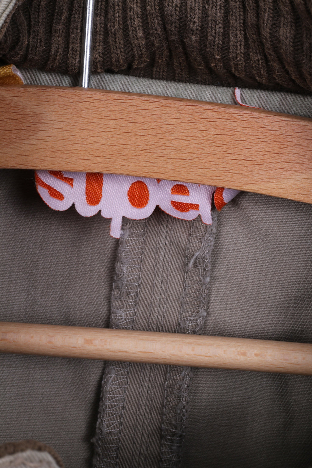 Superdry Veste SM Homme Vert Kaki Coton Zip Up Sport Léger Haut