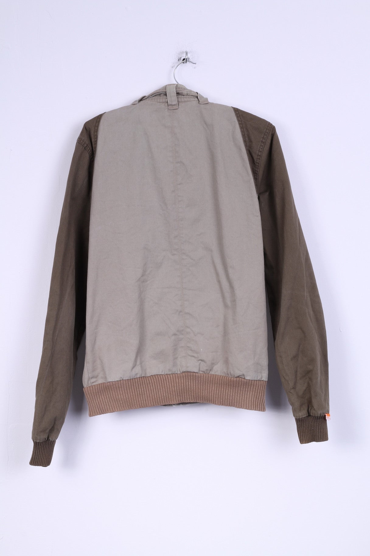 Superdry Veste SM Homme Vert Kaki Coton Zip Up Sport Léger Haut