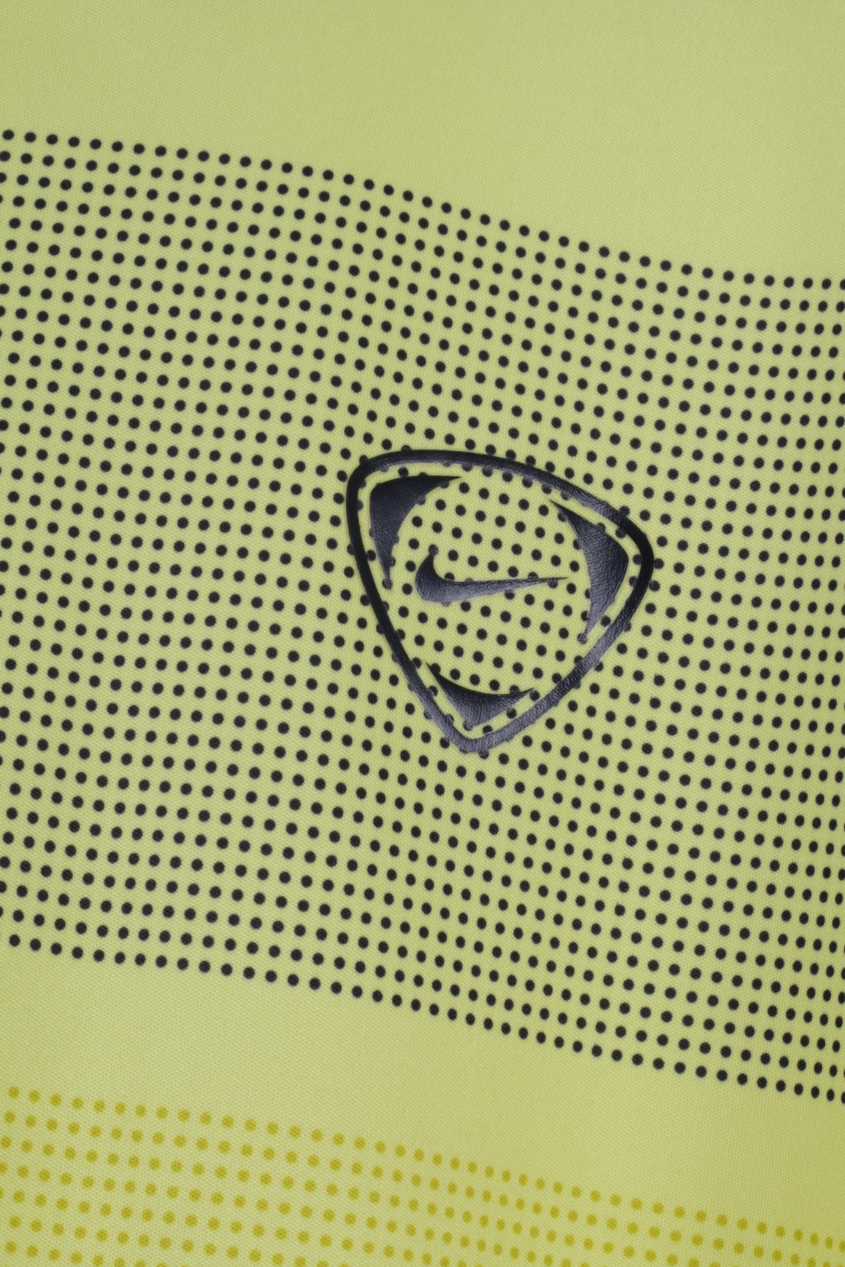 Nike Maglia a L da Uomo Giallo Neon Calcio Allenamento Dri Fit Jersey Abbigliamento Sportivo Top