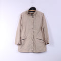 Valino Sport Giacca da donna 42 XL Cappotto leggero classico con cerniera intera beige tinta unita