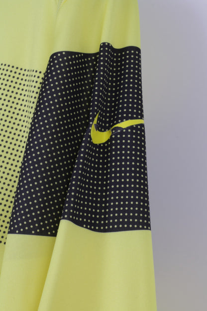 Nike Mens L Shirt Neon Yellow Football Training Dri Fit Jersey Sportswear Top
