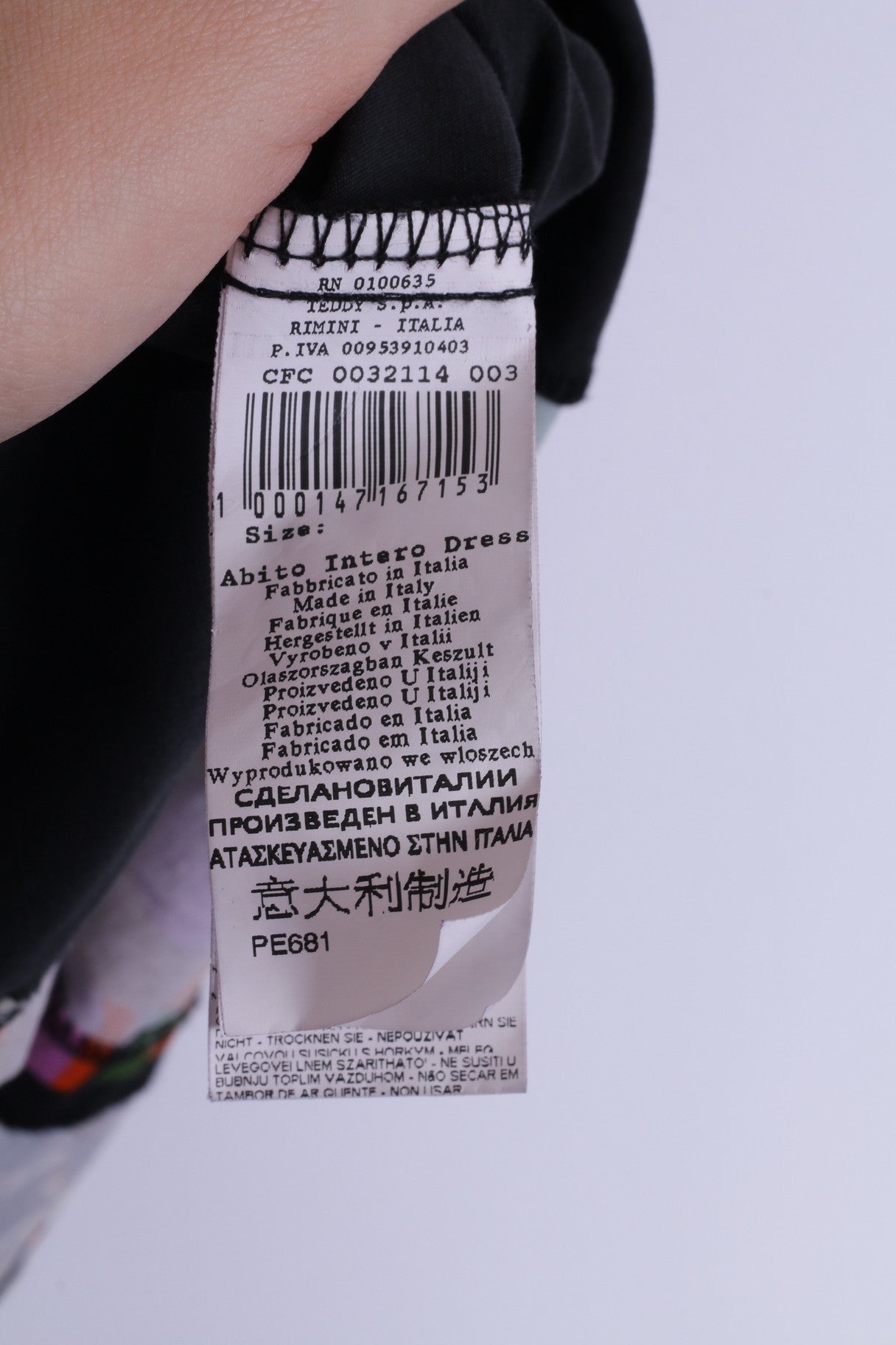 Rinascimento Dolce Vita Abito da Donna L (S) Multi Stampato Aderente Italia