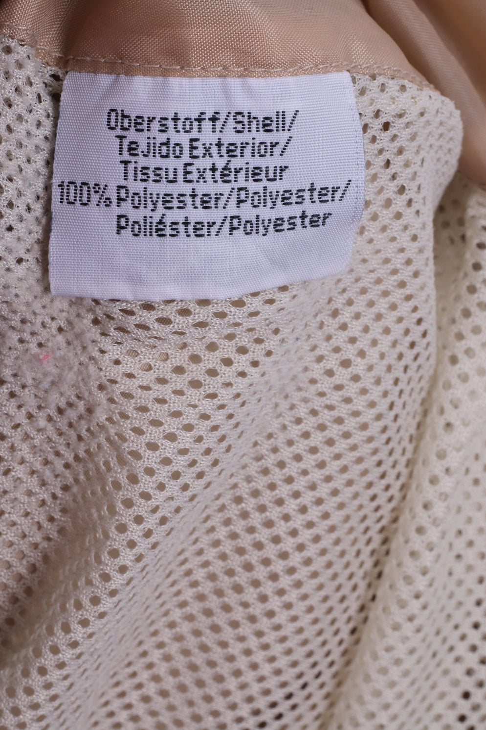 Valino Sport Womens 42 XL Jacket Beige Plain Full Zipper Classic Light Coat Top