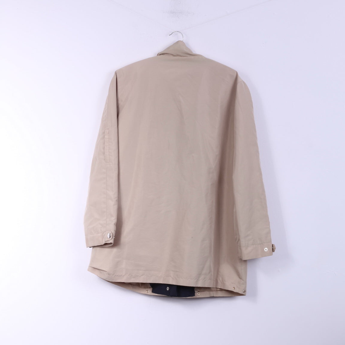 Valino Sport Womens 42 XL Jacket Beige Plain Full Zipper Classic Light Coat Top