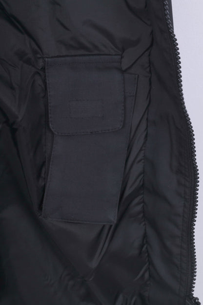Tribute Womens L Jacket Hooded Casual Sportswear Full Zipper Navy Pocket Parka
