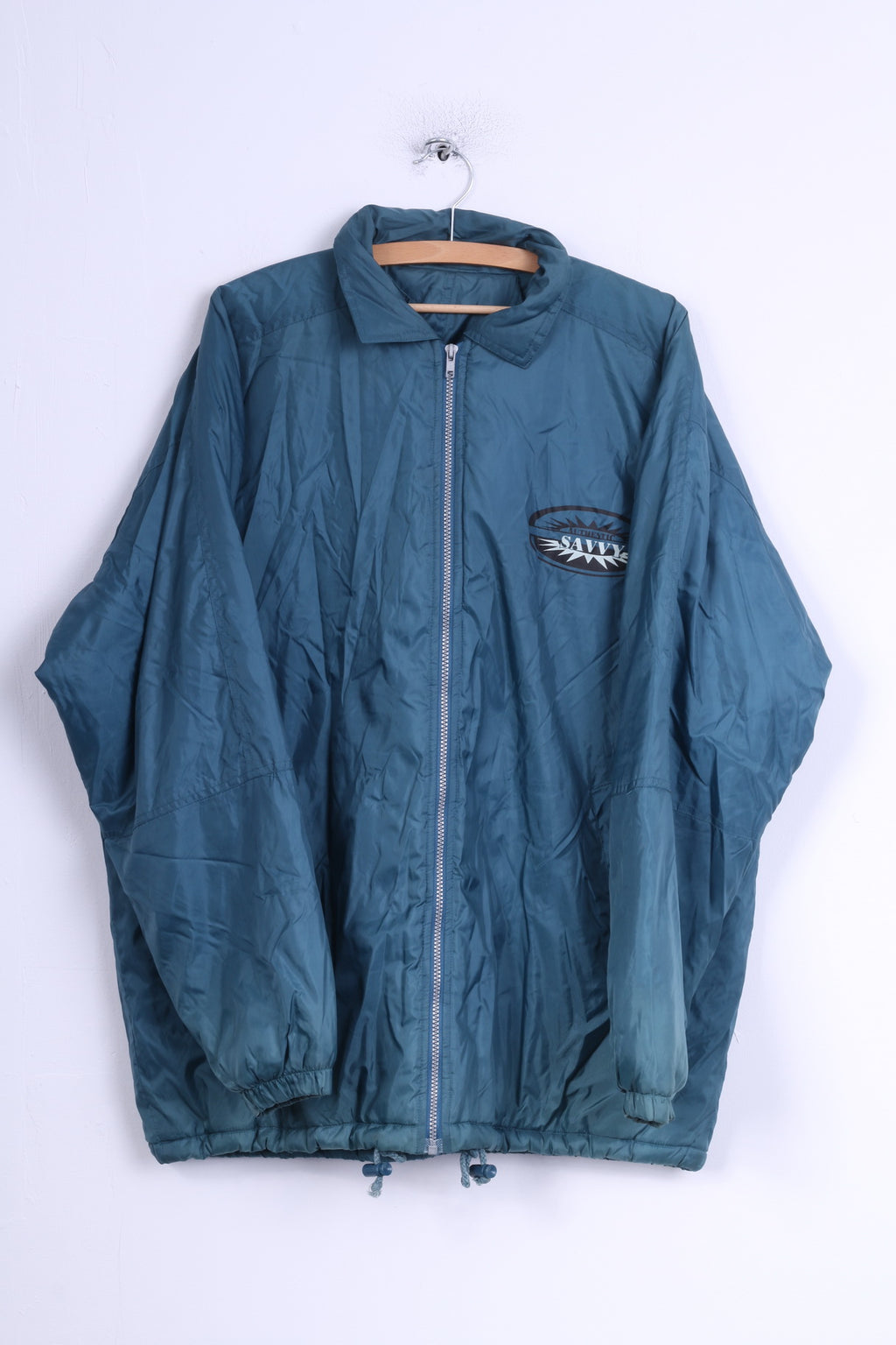 Abbigliamento casual United Blue Giacca da uomo L. Top in nylon esperto con cappuccio blu mare retrò