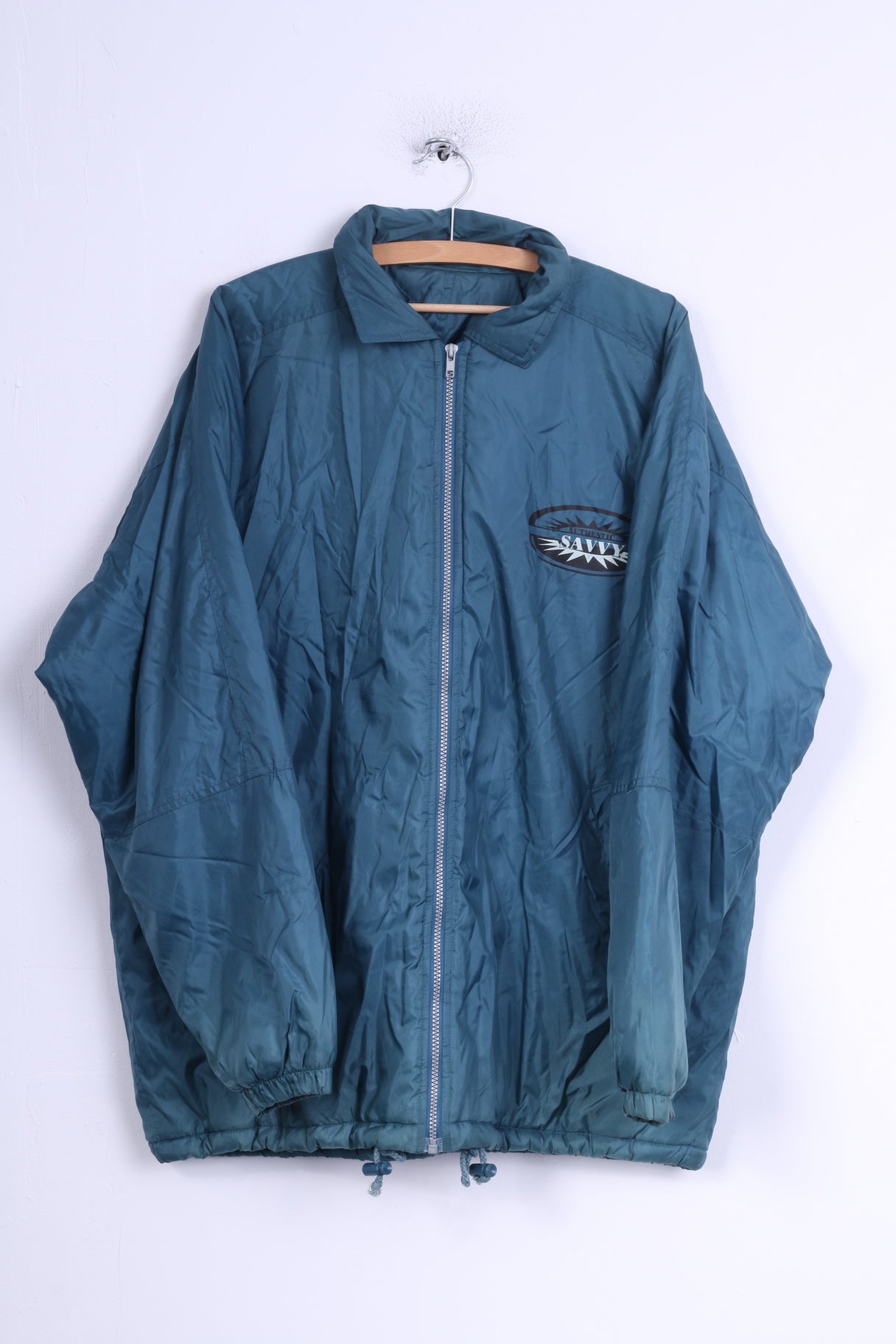 Abbigliamento casual United Blue Giacca da uomo L. Top in nylon esperto con cappuccio blu mare retrò