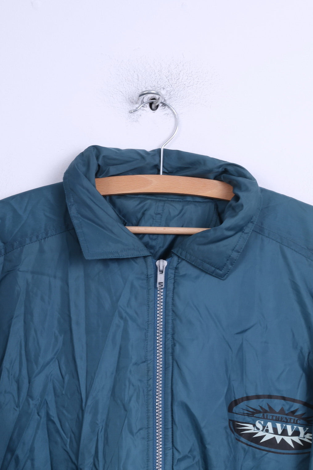 Abbigliamento casual United Blue Giacca da uomo L. Top in nylon esperto con cappuccio blu mare retrò