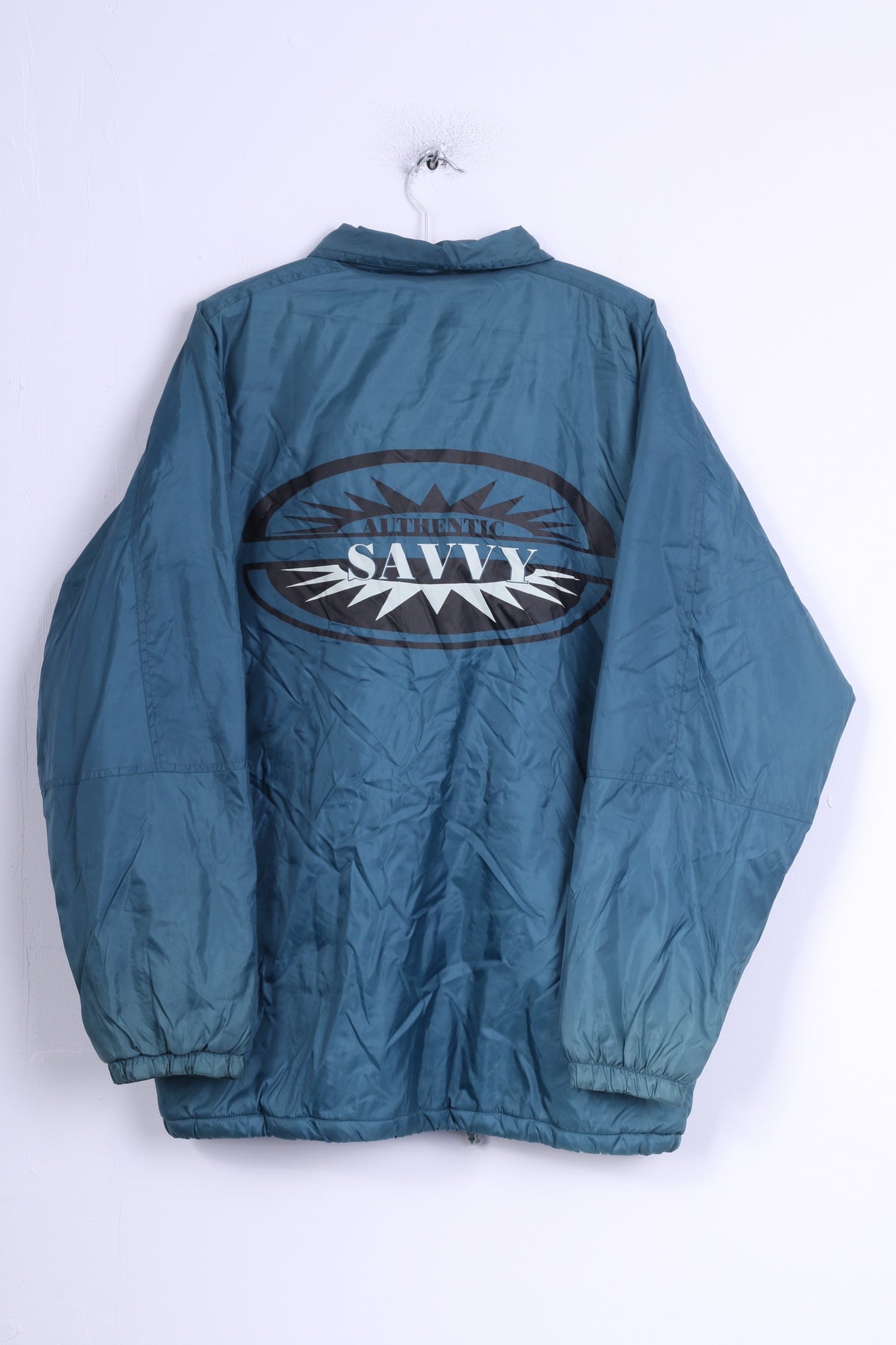 Abbigliamento casual United Blue Giacca da uomo L. Top in nylon esperto con cappuccio blu mare retrò