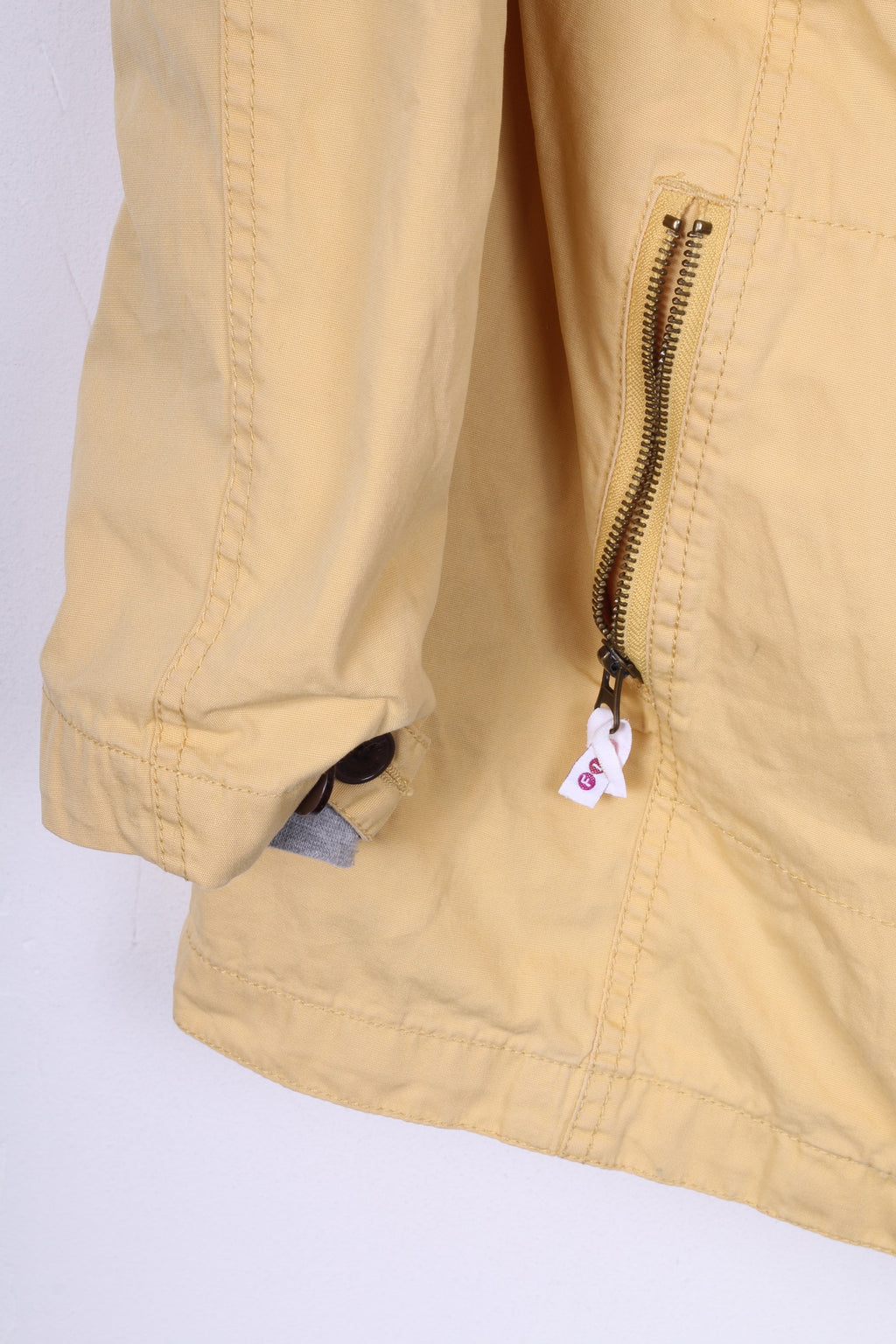 Flashlights Veste à capuche en coton jaune pour femme 12 M avec fermeture éclair complète rembourrée 