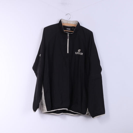 Ping Collection Veste pull XL pour homme Noir Golf Col zippé Vêtements de sport de qualité supérieure