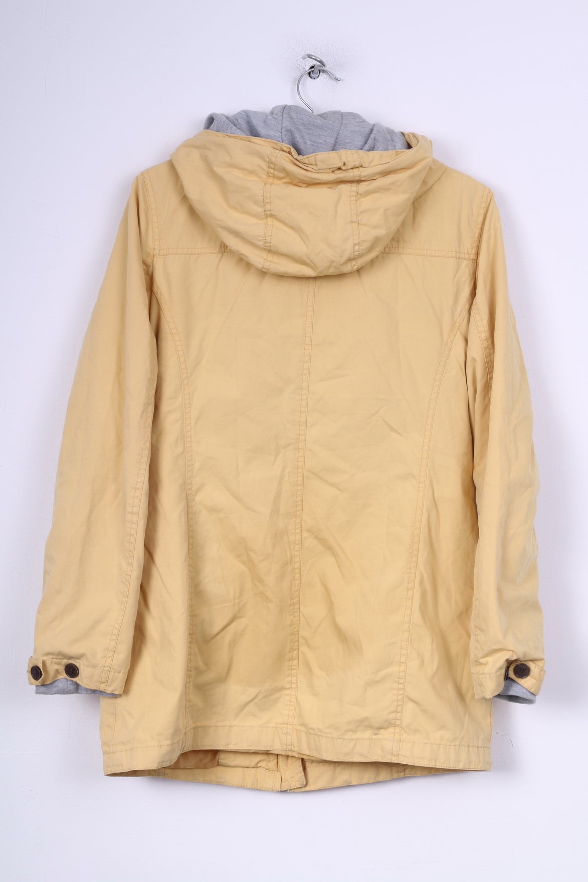 Flashlights Womens 12 M Jacket Yellow Cotton Hooded Full Zipper Padded