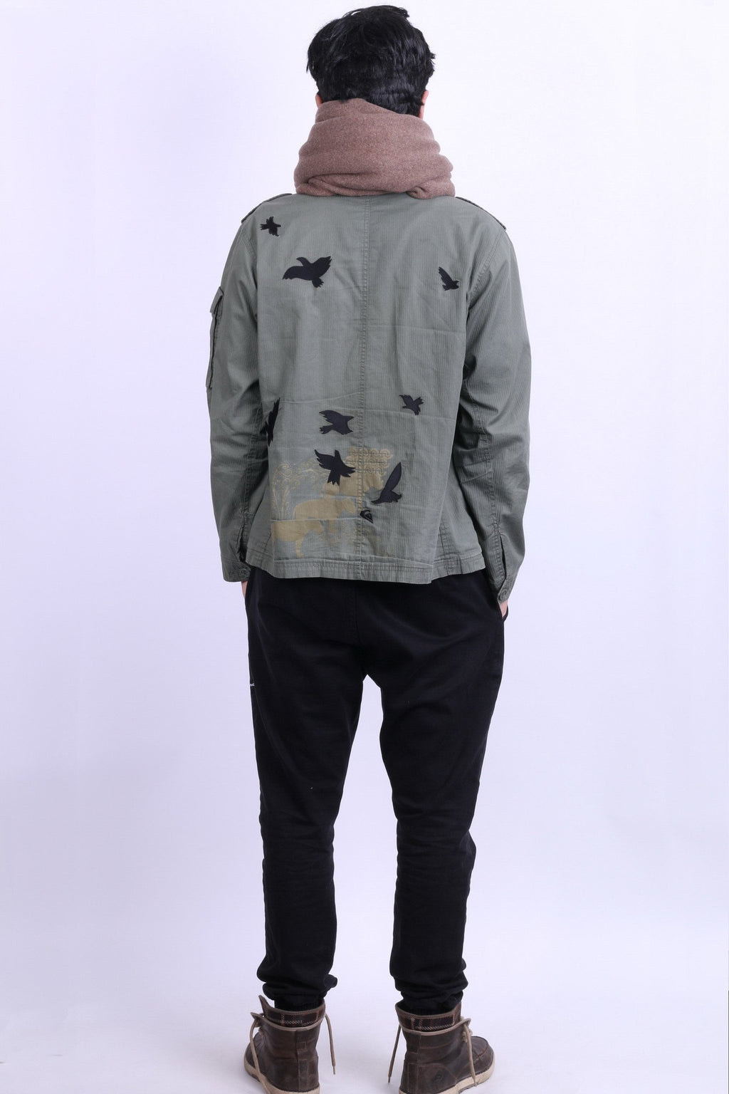 Quiksilver Giacca da uomo M Verde Ghirlanda di cotone Tinta unita Multi tasche Zip Up Top